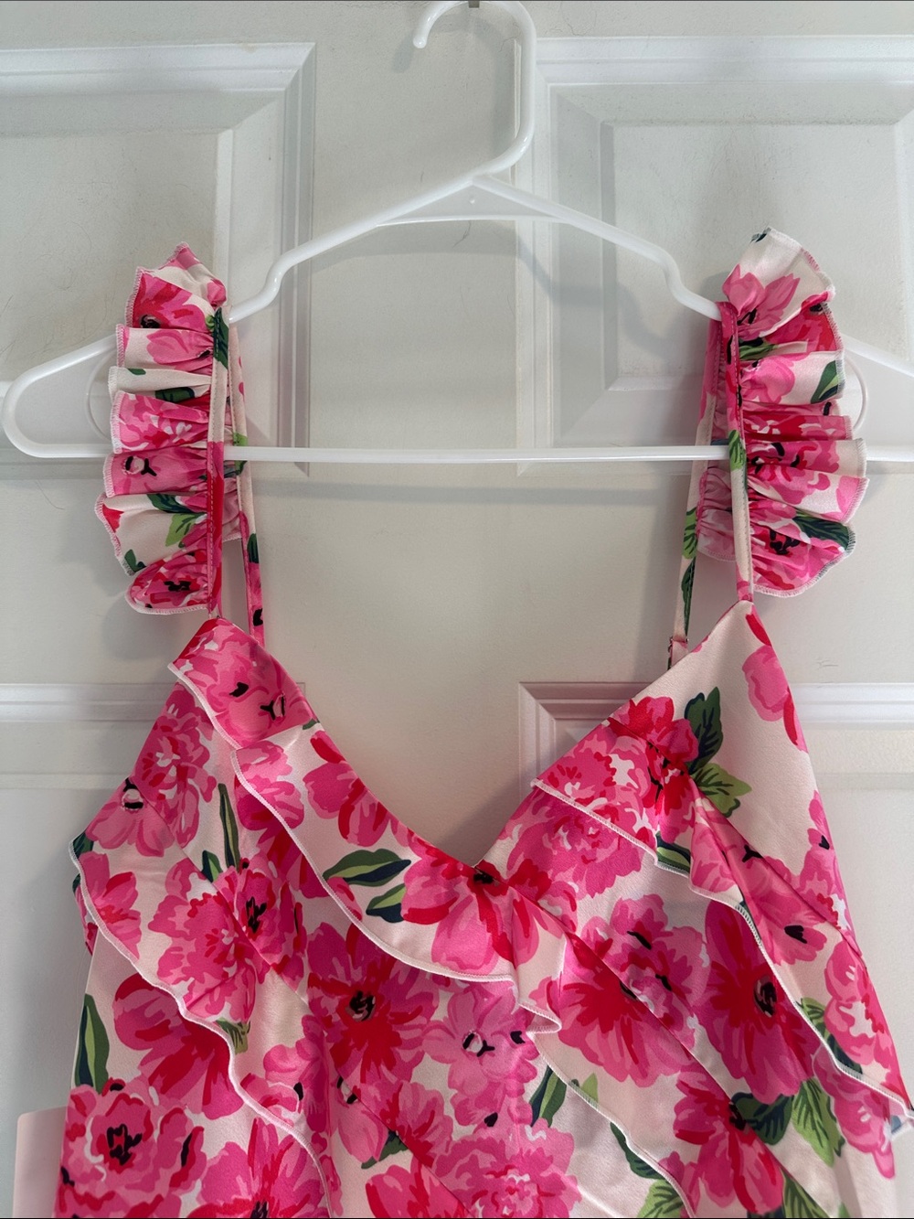 NWT Show Me Your MuMu Rosa Ruffle Mini Dress in Pink Floral size S - Picture 5 of 13